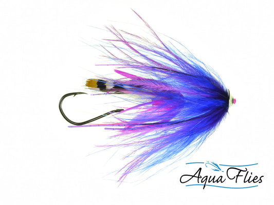 Photo of a Pink/Purple steelhead fly.