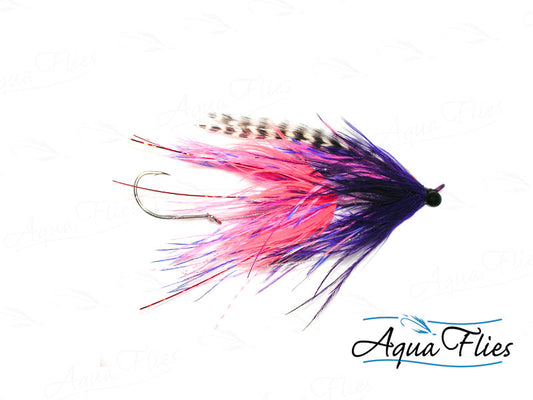Photo of a Pink/Purple steelhead fly.