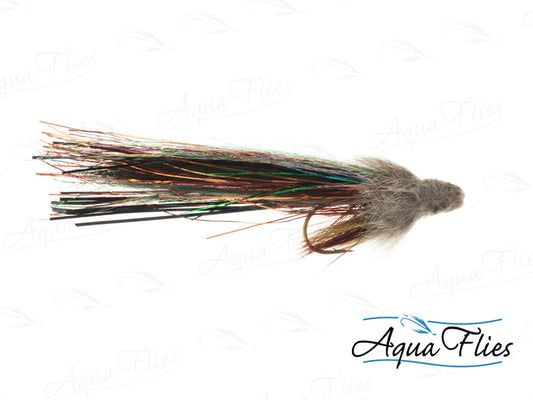 Photo of a Rainbow/Copper steelhead fly.