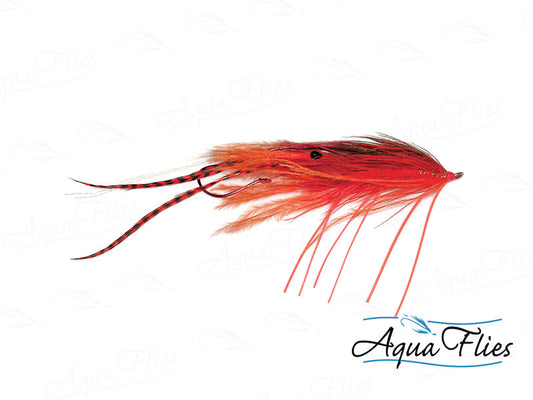 Photo of a Orange steelhead fly.