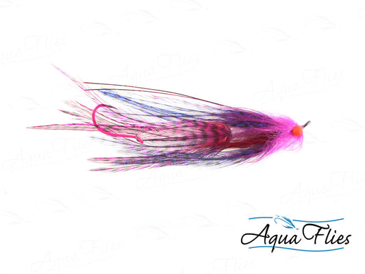 Photo of a Pink/Purple steelhead fly.