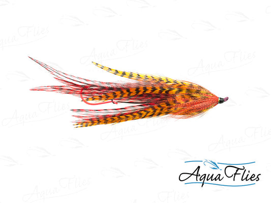 Photo of a Fall Favorite steelhead fly.