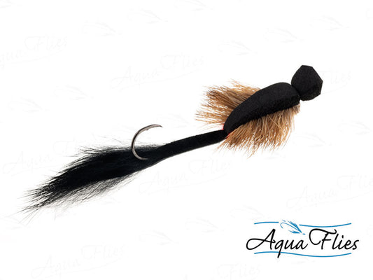 Photo of a Natural Elk/Black dry fly