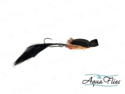 Photo of a Natural Elk/Black dry fly