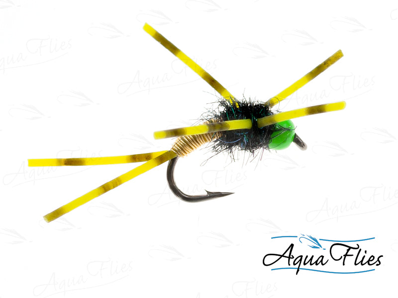 TDF BH Wire Bug-Barred Yellow Rubberlegs