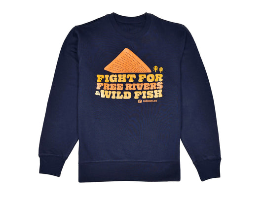 Free Rivers & Wild Fish Sweatshirt Navy Blue