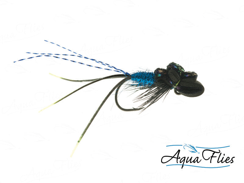Photo of a Black/Blue dry fly