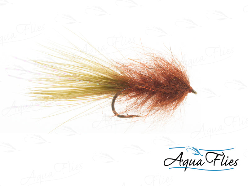 Photo of a size Burnt Orange/Olive Trout Fly