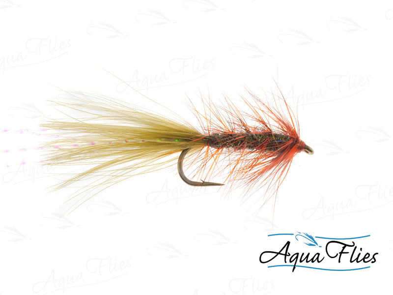 Photo of a size Burnt Orange/Peacock Trout Fly