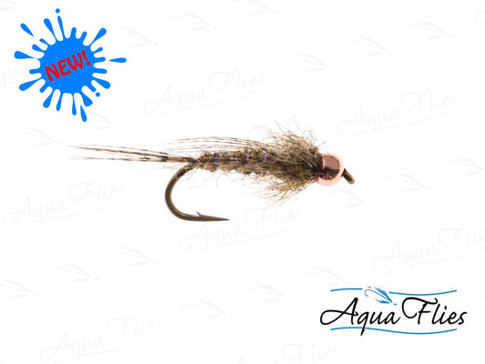 Photo of a size Copper/Lt. Hare's Ear Trout Fly