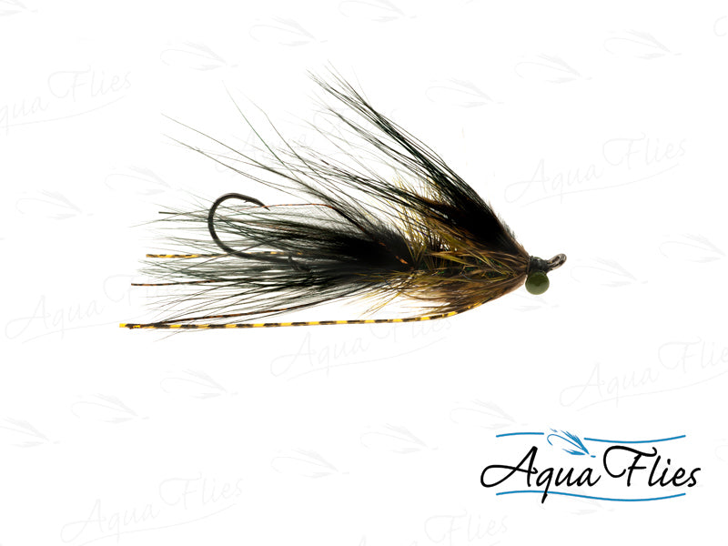 Photo of a size Black/Olive Trout Fly
